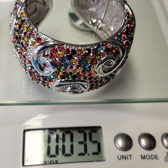 Multicolored Cuff Bangle Bracelet - Picture 10 of 16